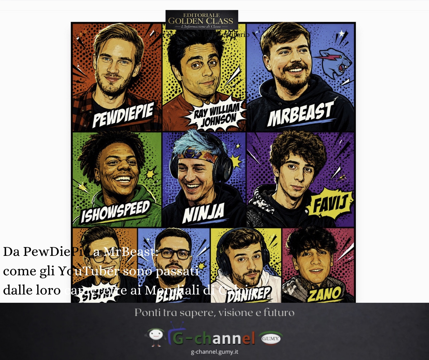 Da PewDiePie a MrBeast: come gli YouTuber sono passati dalle loro camerette ai Mondiali di Calcio